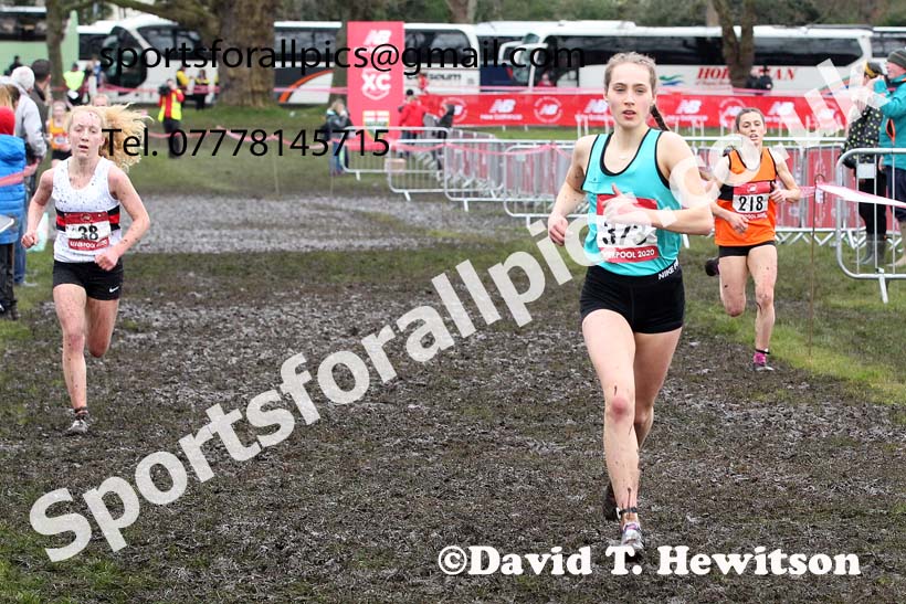 Senior girls, 2020 New Balance English Schools Champs., Sefton Park, Liverpool. Photo: David T. Hewitson/Sports for All Pics